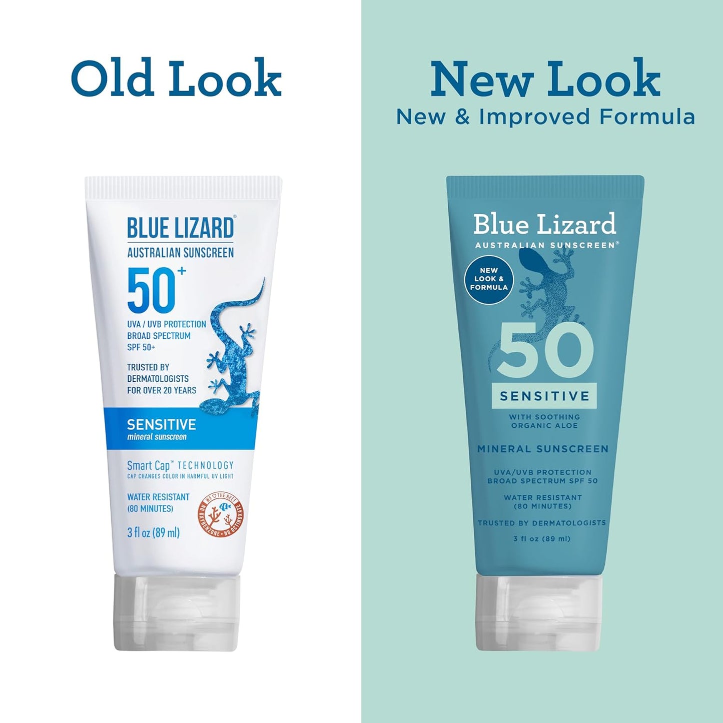 SENSITIVE Mineral Sunscreen with Zinc Oxide, SPF 50+, Water Resistant, UVA/UVB Protection with Smart Cap Technology - Fragrance Free, 3 Oz. Tube