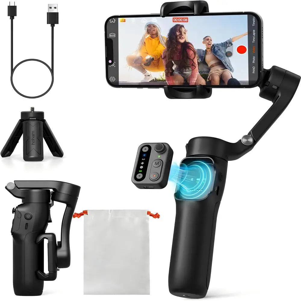 Isteady X3 SE 3-Axi Gimbal Stabilizer with Remote Control and Foldable Phone Stabilizer for Iphone/Samsung/Xiaomi/Huaweii