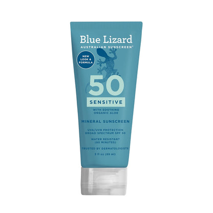 SENSITIVE Mineral Sunscreen with Zinc Oxide, SPF 50+, Water Resistant, UVA/UVB Protection with Smart Cap Technology - Fragrance Free, 3 Oz. Tube